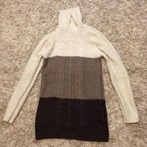 Tricolor sweater dress